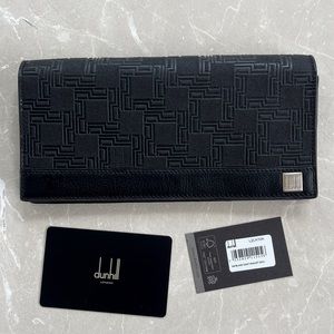 Dunhill D8 Black Coat PVC x Leather Long Men’s 10CC Wallet